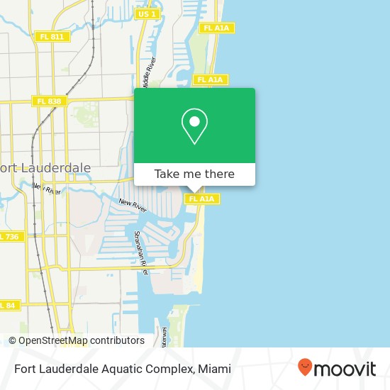Mapa de Fort Lauderdale Aquatic Complex