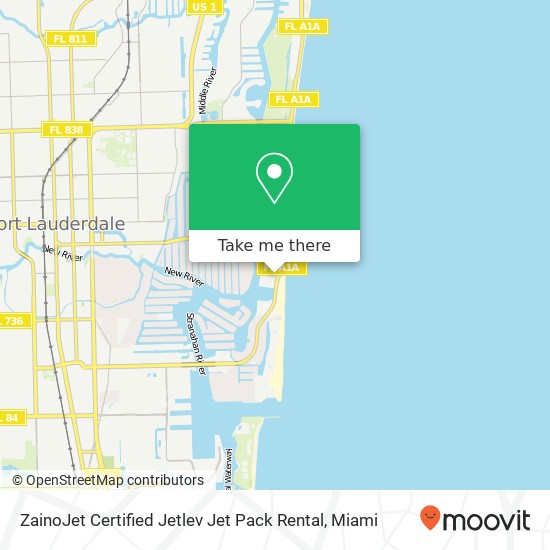 ZainoJet Certified Jetlev Jet Pack Rental map