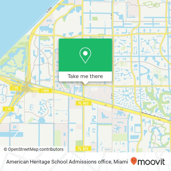 Mapa de American Heritage School Admissions office