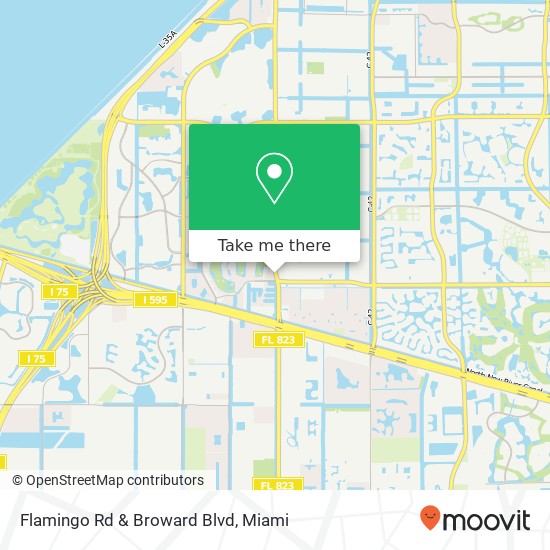 Mapa de Flamingo Rd & Broward Blvd