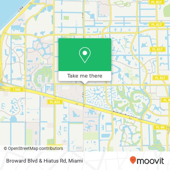 Broward Blvd & Hiatus Rd map