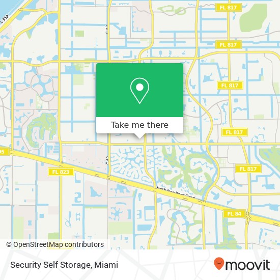 Mapa de Security Self Storage