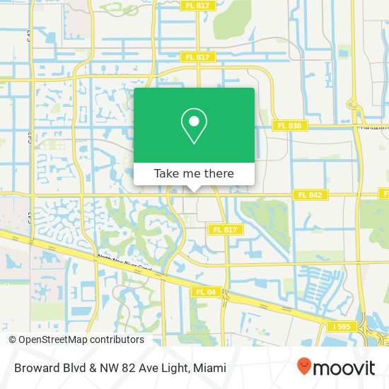 Broward Blvd & NW 82 Ave Light map