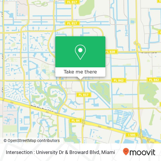 Intersection : University Dr & Broward Blvd map