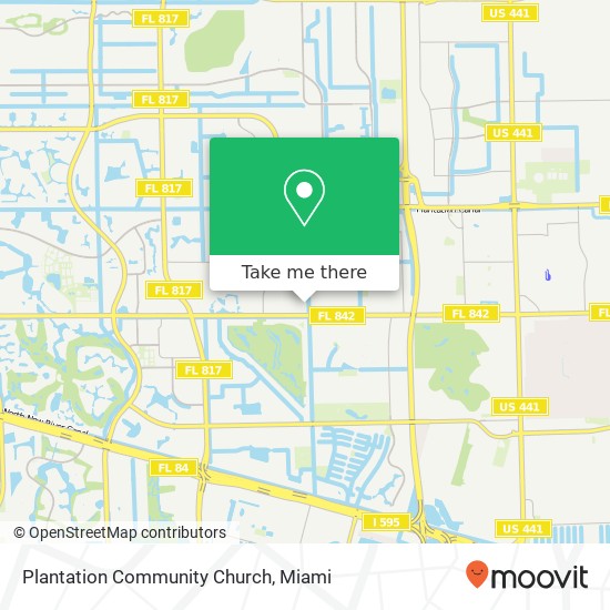 Plantation Community Church map