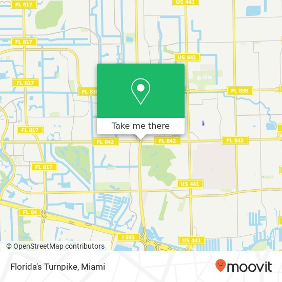 Florida's Turnpike map