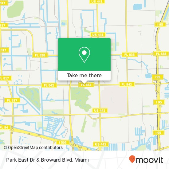 Park East Dr & Broward Blvd map