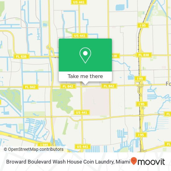 Broward Boulevard Wash House Coin Laundry map