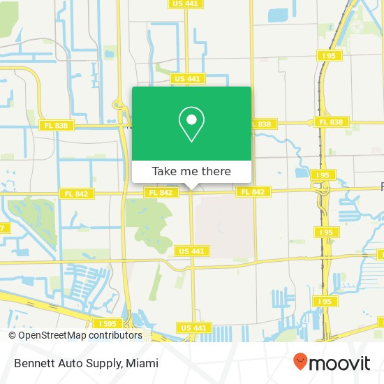 Bennett Auto Supply map