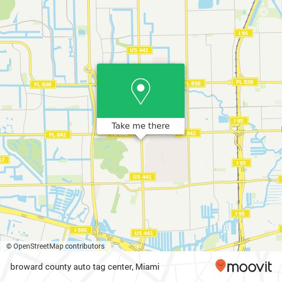 Mapa de broward county auto tag center