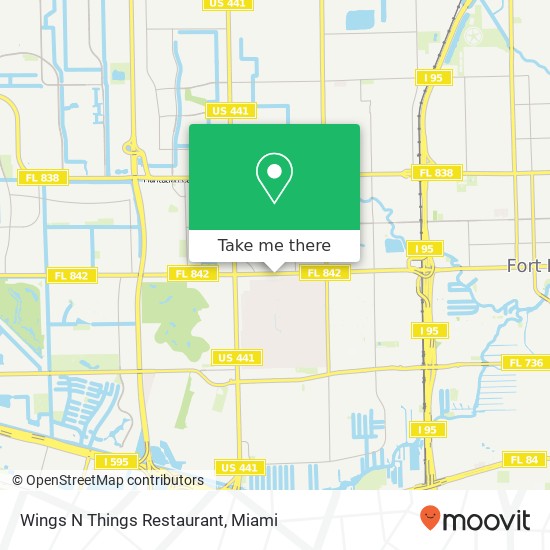 Mapa de Wings N Things Restaurant