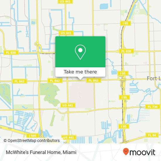 McWhite's Funeral Home map