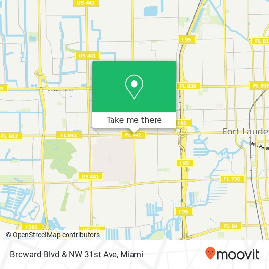 Mapa de Broward Blvd & NW 31st Ave