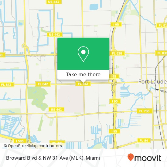 Broward Blvd & NW 31 Ave (MLK) map