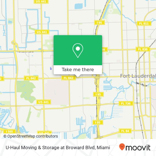 Mapa de U-Haul Moving & Storage at Broward Blvd