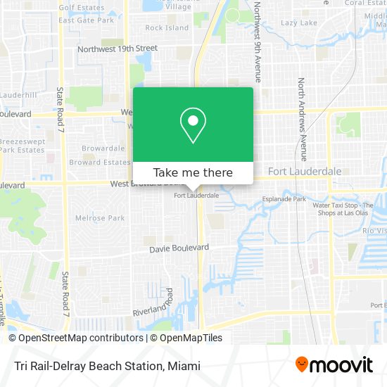 Mapa de Tri Rail-Delray Beach Station