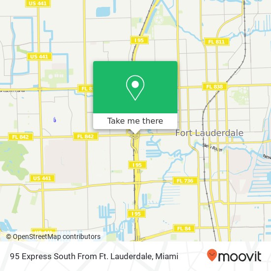 95 Express South From Ft. Lauderdale map