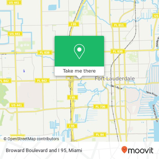 Mapa de Broward Boulevard and I 95