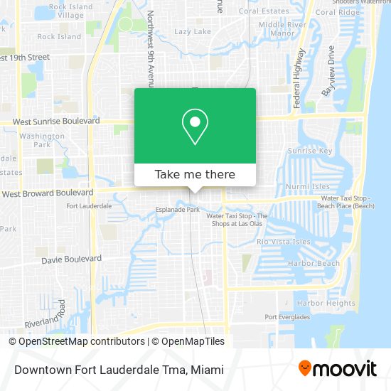 Mapa de Downtown Fort Lauderdale Tma
