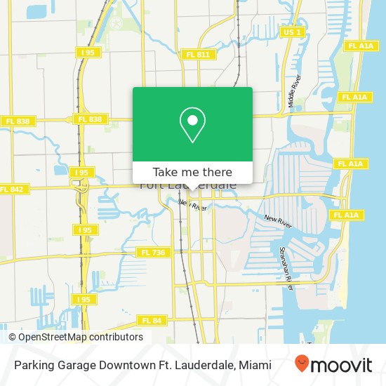 Parking Garage Downtown Ft. Lauderdale map