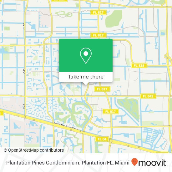 Plantation Pines Condominium. Plantation FL map