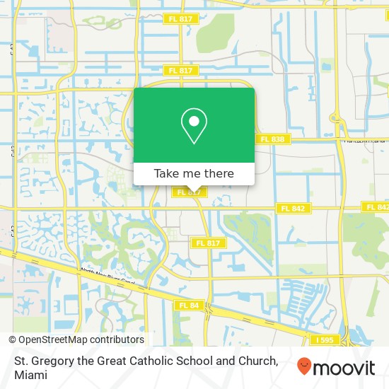 St. Gregory the Great Catholic School and Church map