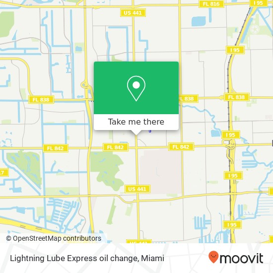 Lightning Lube Express oil change map