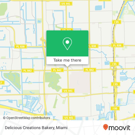 Delicious Creations Bakery map