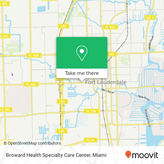 Mapa de Broward Health Specialty Care Center