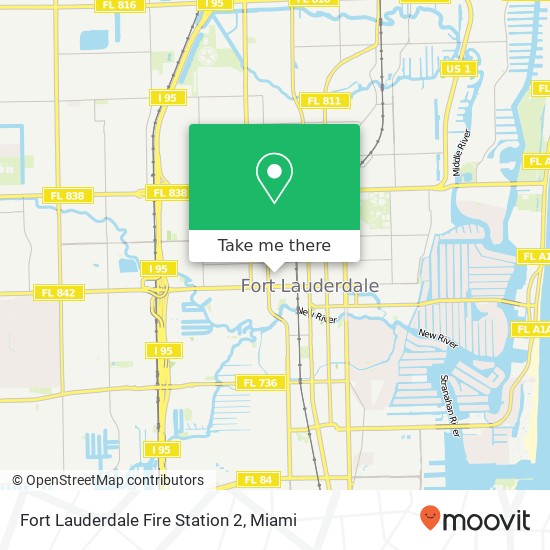 Fort Lauderdale Fire Station 2 map
