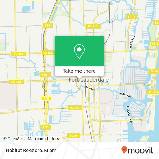 Habitat Re-Store map