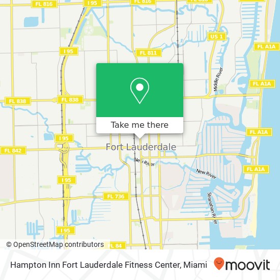 Hampton Inn Fort Lauderdale Fitness Center map
