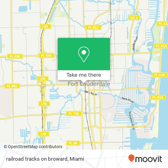 railroad tracks on broward map