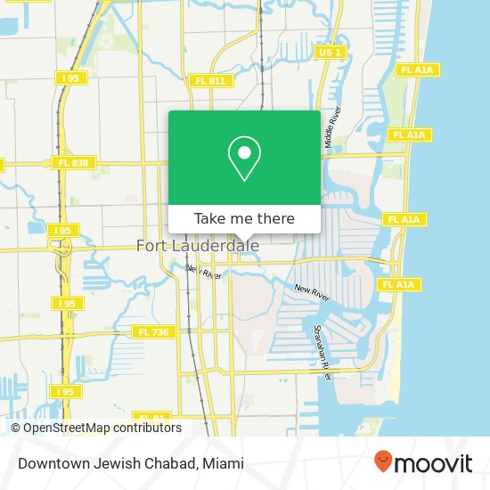 Downtown Jewish Chabad map