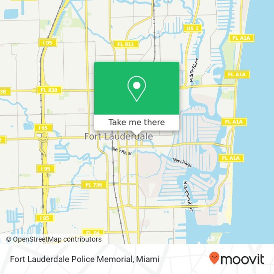 Fort Lauderdale Police Memorial map