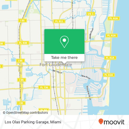 Mapa de Los Olas Parking Garage
