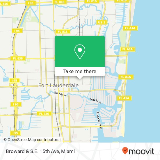 Broward & S.E. 15th Ave map