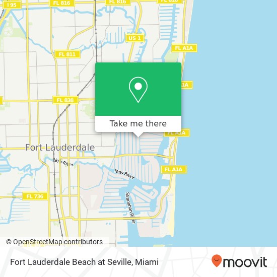 Fort Lauderdale Beach at Seville map