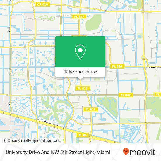 University Drive And NW 5th Street Light map