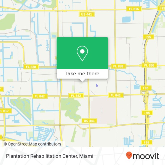 Plantation Rehabilitation Center map