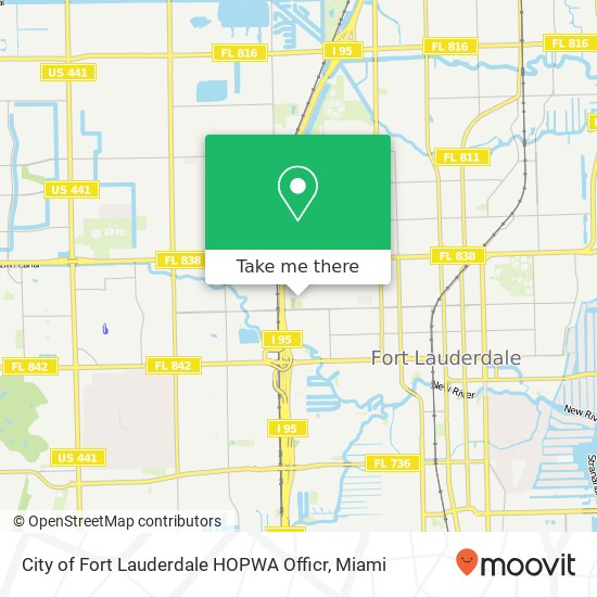 City of Fort Lauderdale HOPWA Officr map