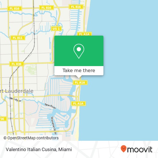 Valentino Italian Cusina map