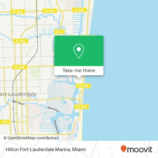 Hilton Fort Lauderdale Marina map