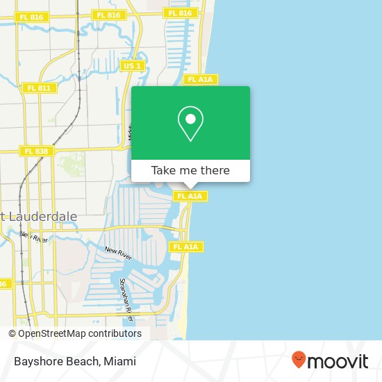 Bayshore Beach map