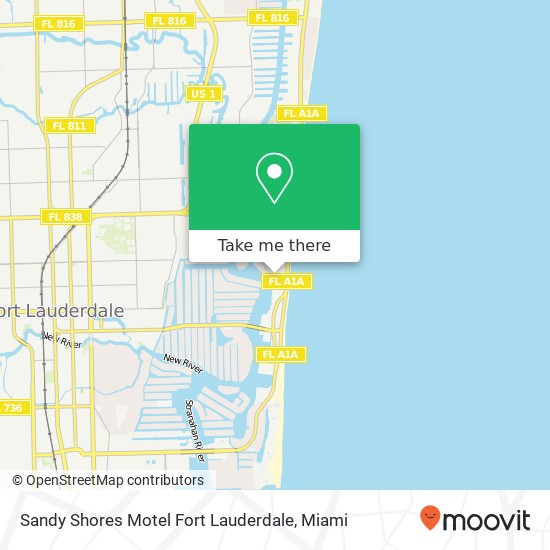 Sandy Shores Motel Fort Lauderdale map