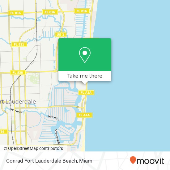 Conrad Fort Lauderdale Beach map