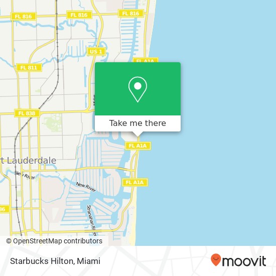 Mapa de Starbucks Hilton