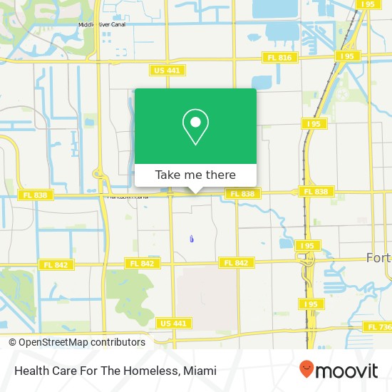 Health Care For The Homeless map