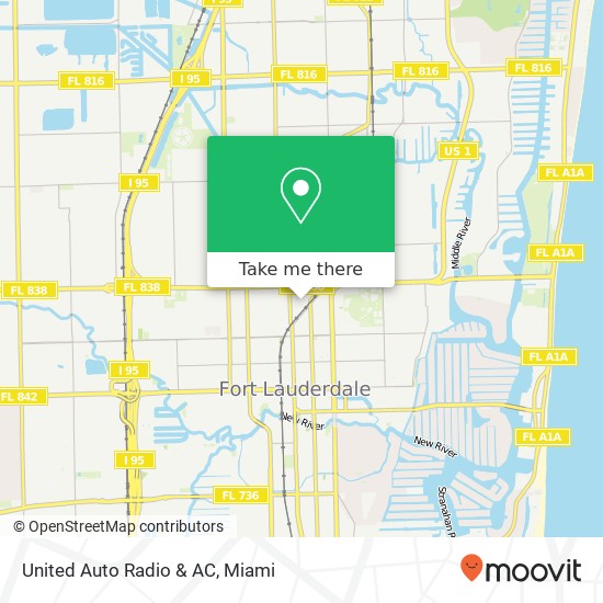 United Auto Radio & AC map