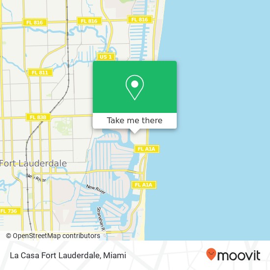La Casa Fort Lauderdale map